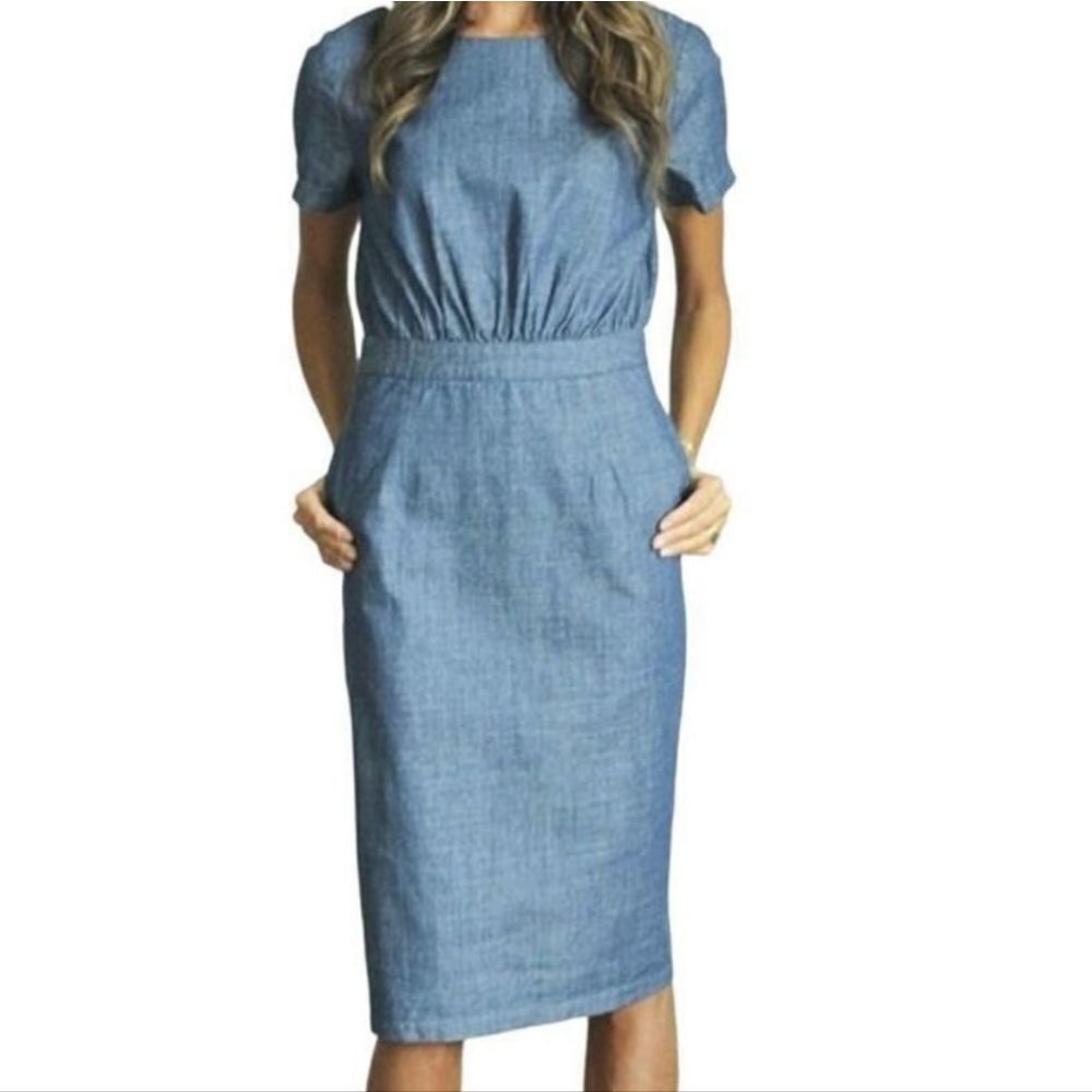 Clad And Cloth Chambray Dress. Coastal Cowgirl. Denim. Western